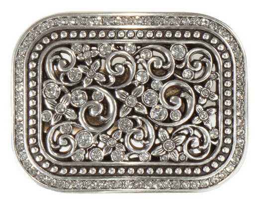 BLAZIN ROXX FLORAL AND CRYSTAL FILAGREE BUCKLE