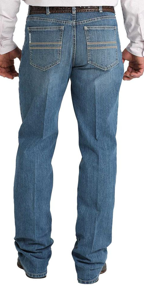 CINCH MEN'S WHITE LABEL RELAXED STRAIGHT LEG PERFORMANCE RELAXED JEANS - MEDIUM WASH