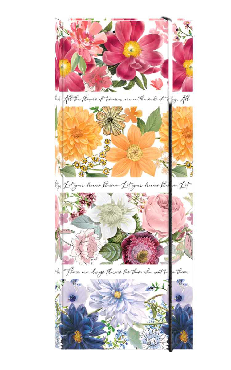 NOTABLE FLORALS "FLORAL STRIPE" NOTE-FOLIO