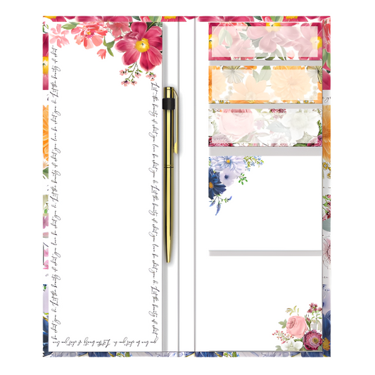 NOTABLE FLORALS "FLORAL STRIPE" NOTE-FOLIO