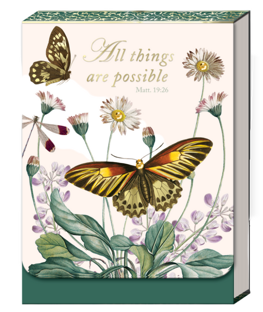 NATURE'S GRACE "DAISY BUTTERFLIES" POCKET NOTE PAD