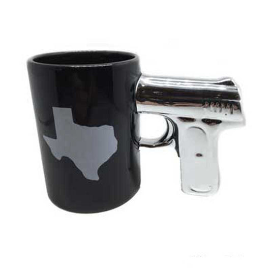 Black Texas Gun Mug - 12 Oz