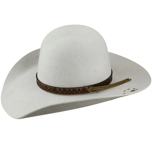 BAILEY RENEGADE MARANA OPEN CROWN WOOL FELT HAT - WHITE FLOCK