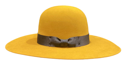 ATWOOD OPEN CROWN  5X FELT HAT - MUSTARD