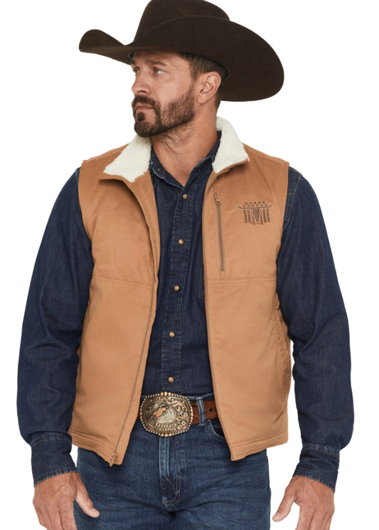 COWBOY HARDWARE "SKULL BANNER" CONCEALED CARRY BUCKSKIN VEST