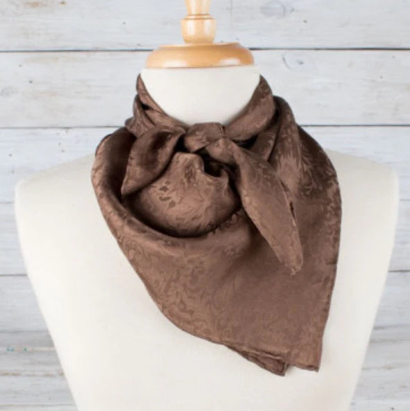 SILK JACQUARD WILD RAG in BROWN