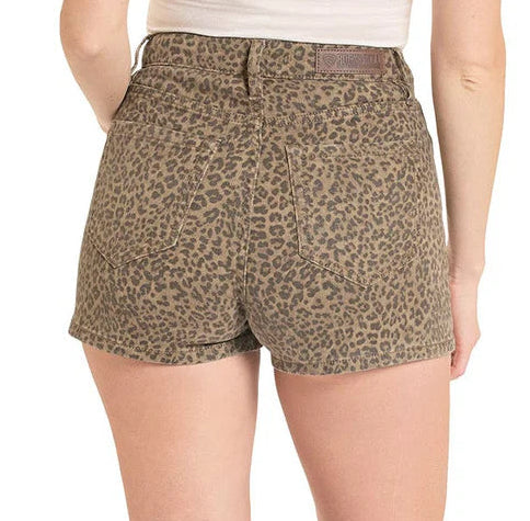 ROCK AND ROLL DENIM CHEETAH PRINT SHORTS