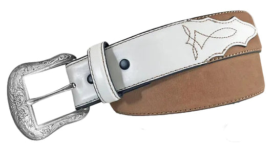 LADIES WRANGLER BROWN & WHITE BELT