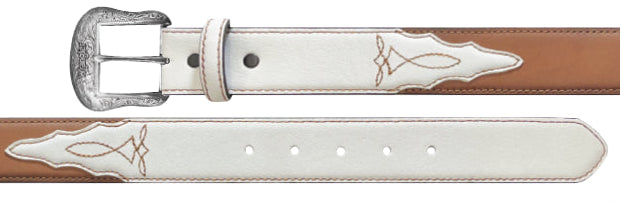 LADIES WRANGLER BROWN & WHITE BELT