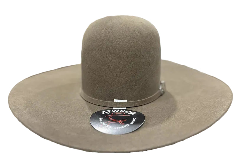 ATWOOD FELT 7X PECAN OPEN CROWN HAT