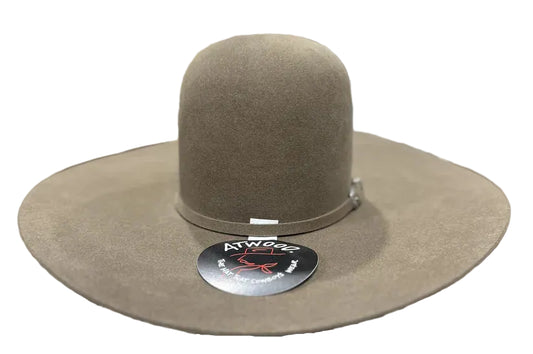 ATWOOD FELT 7X PECAN OPEN CROWN HAT