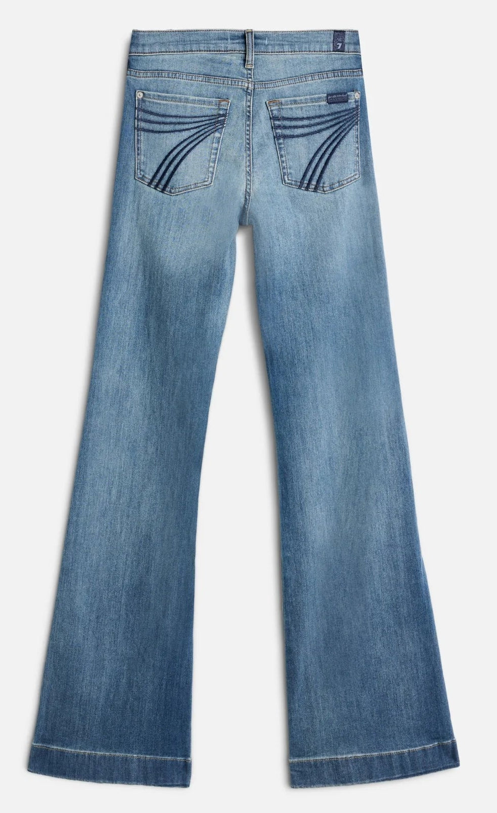 7 FOR ALL MANKIND DOJO SLIM ILLUSION JEANS in DISTRESSED AUTHENIC LIGHT