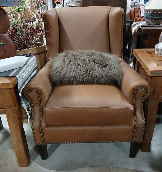 AMERICAN HERITAGE by MAYO CANYON LEATHER CHAIR in TOMBSTONE MANTLE