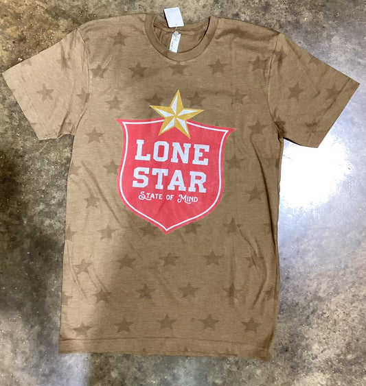 LONE STAR STATE OF MIND TEE SHIRT - BROWN