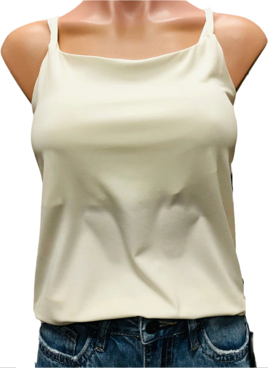 LADIES HALF LINED CAMI TANK TOP - 3 COLORS