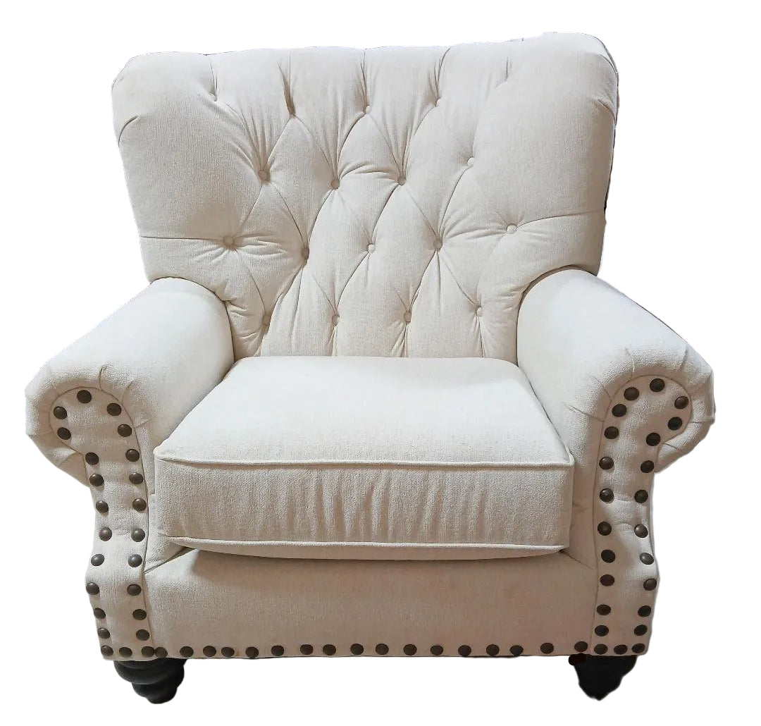 MAYO 9310F UPHOLSTERED TUFFED BACK CHAIR in POPSTITCH WHEAT