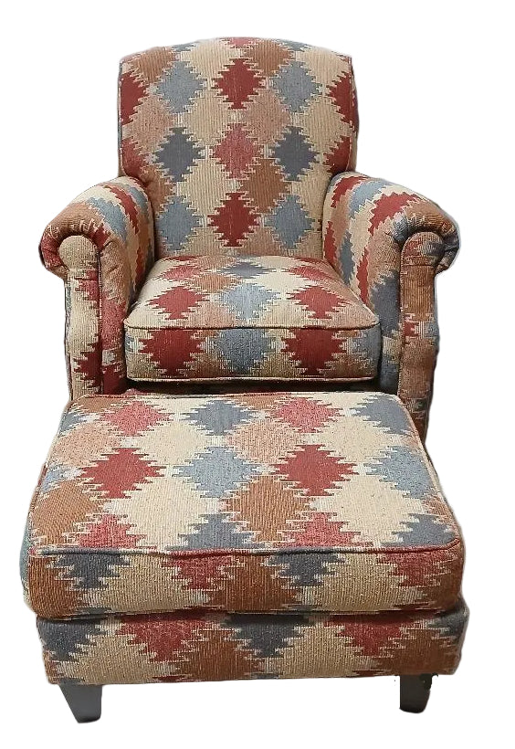 MAYO 9687 ACCENT CHAIR AND OTTOMAN in KYAXRU