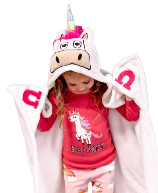 KID'S UNICORN CRITTER HOODED BLANKET
