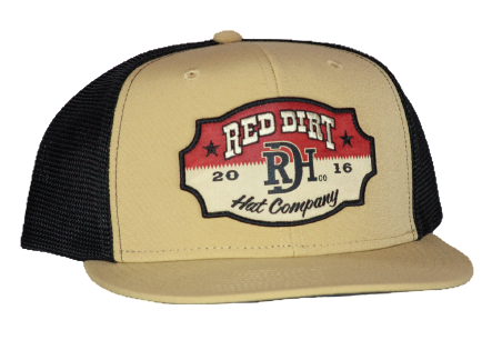 RED DIRT HAT CO ACES HIGH CAP in TAN/BLACK