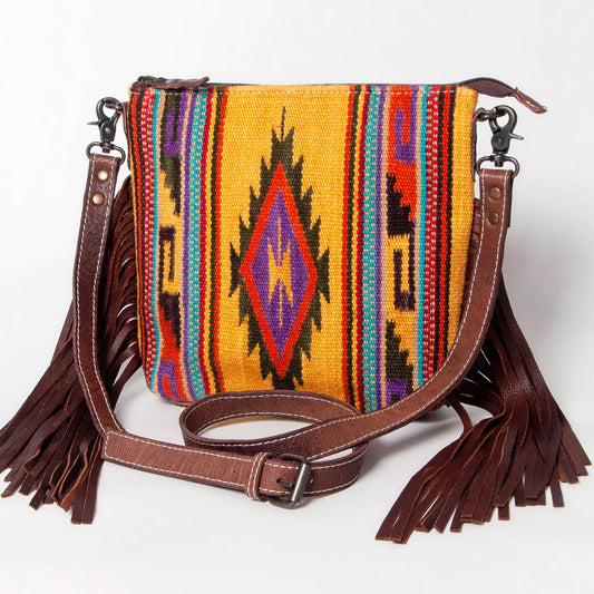 AMERICAN DARLING CONCEALED CARRY AZTEC PURSE WITH FRINGE
