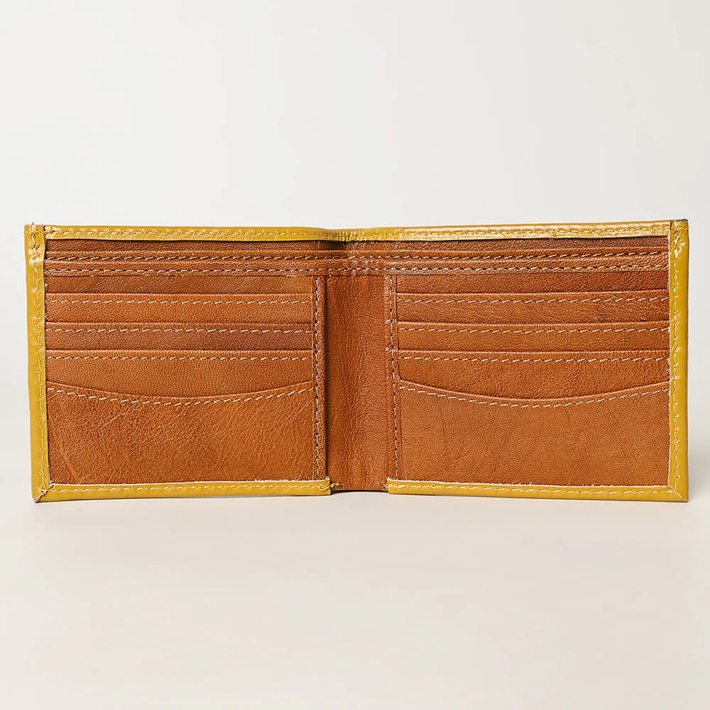 AMERICAN DARLING TOOLED LEATHER WALLET - NATURAL