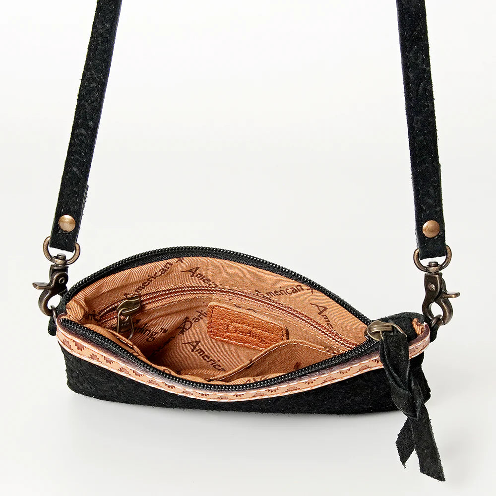 AMERICAN DARLING EMBOSSED SUEDE  IN BLACK