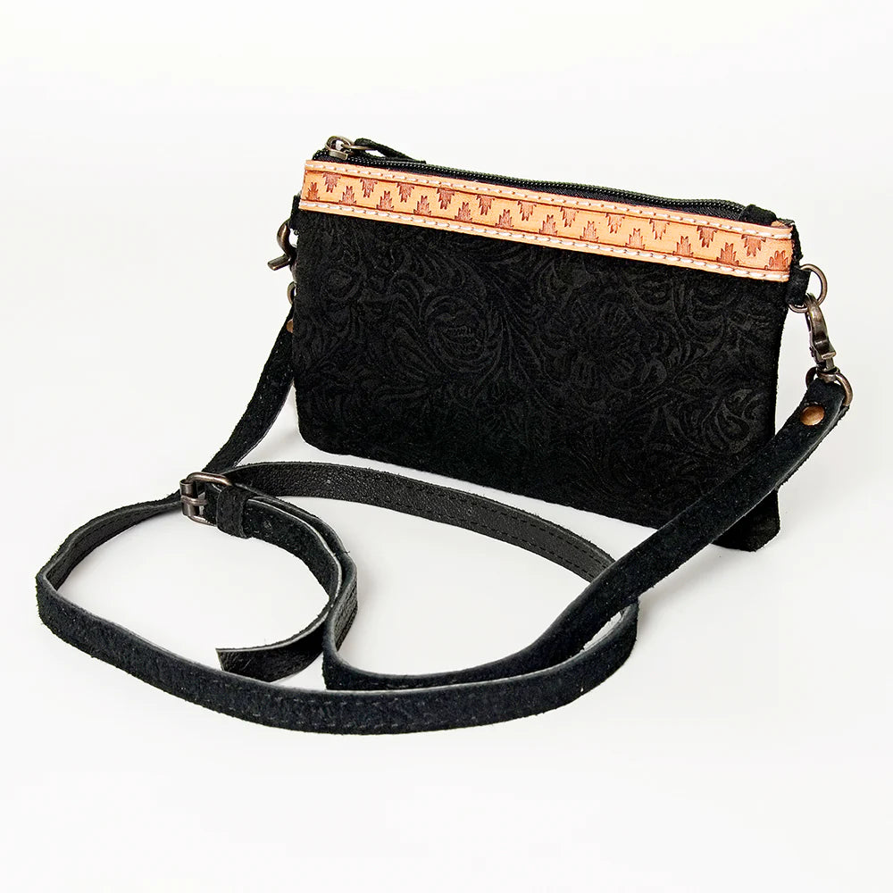 AMERICAN DARLING EMBOSSED SUEDE  IN BLACK
