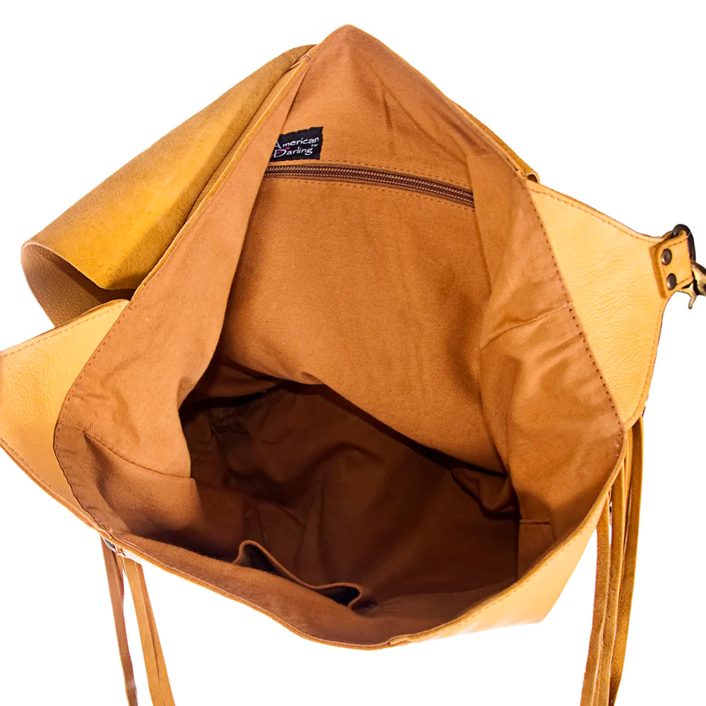 American Darling RAW Leather Purse IN Tan