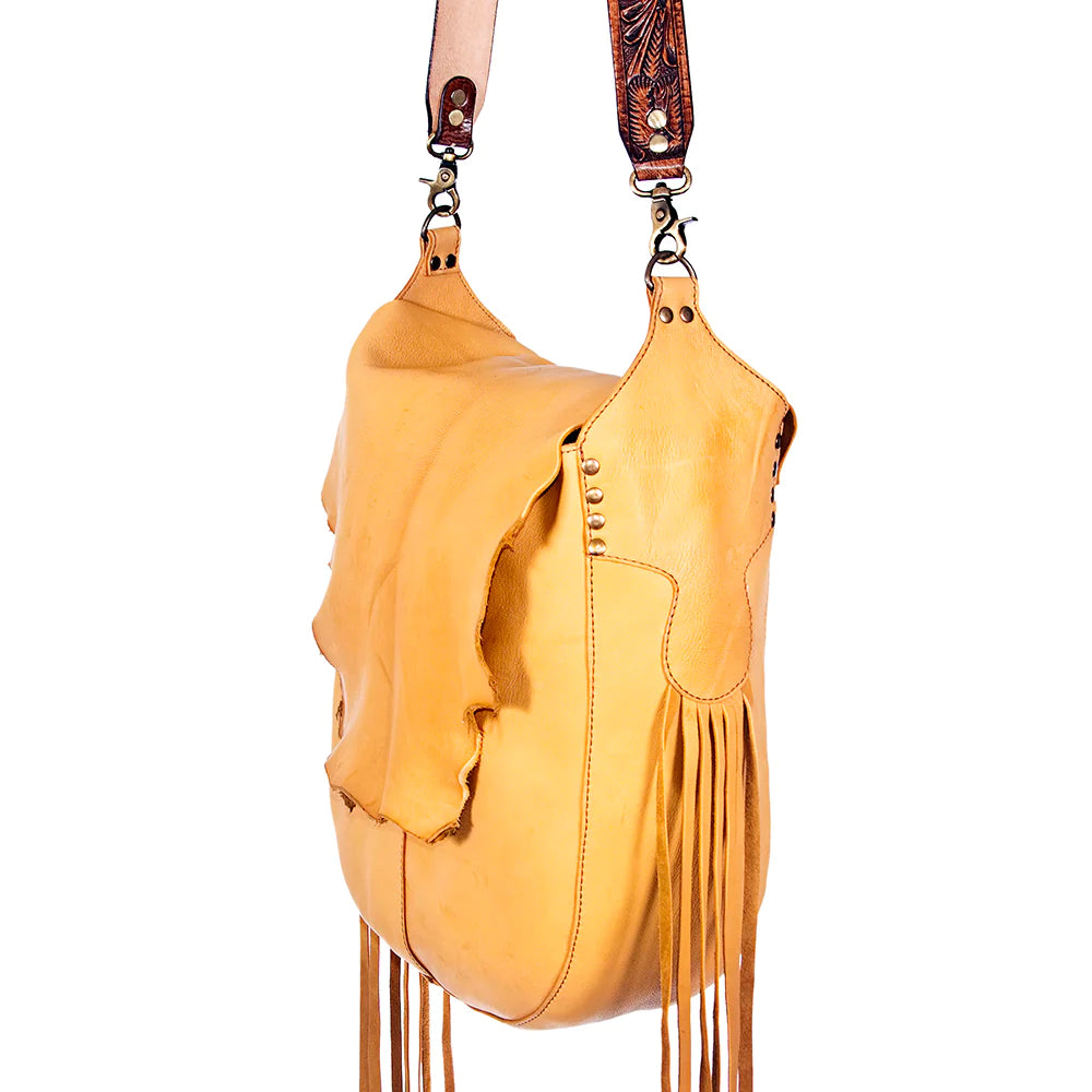 American Darling RAW Leather Purse IN Tan