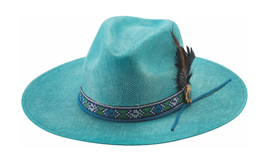 ALL STAR TURQUOISE MANHATTAN STRAW CHILDREN'S HAT