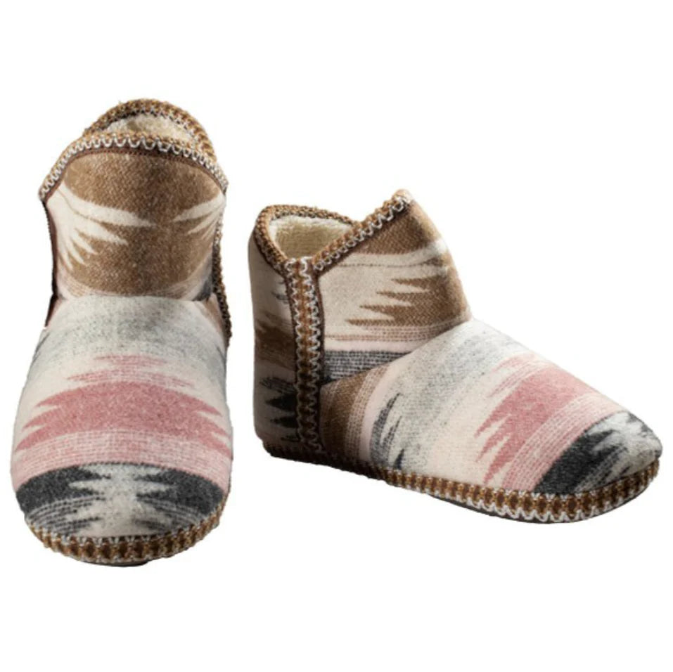 BLAZIN' ROXX "ARIEL" PINK AZTEC BOOTIE SLIPPERS
