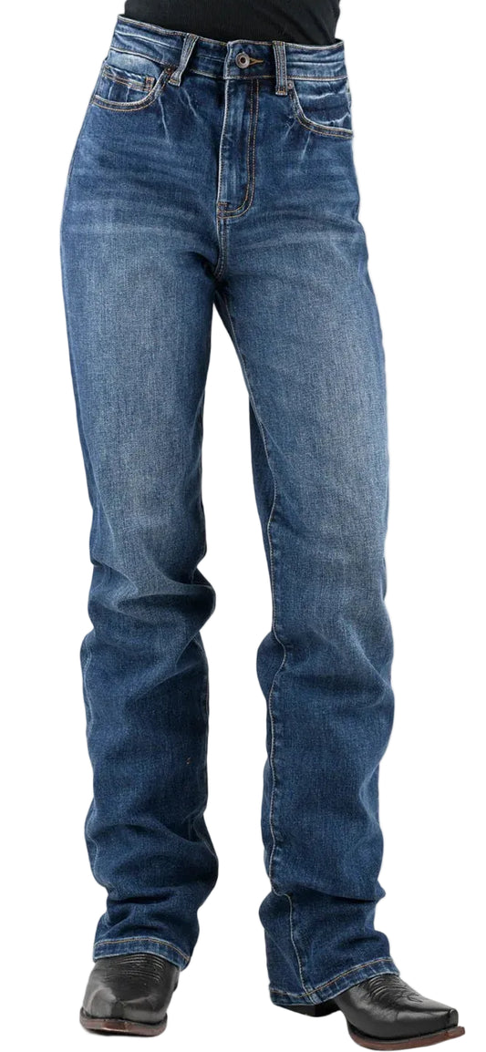 STETSON LADIES HIGH RISE STRAIGHT ARROW POCKET JEANS