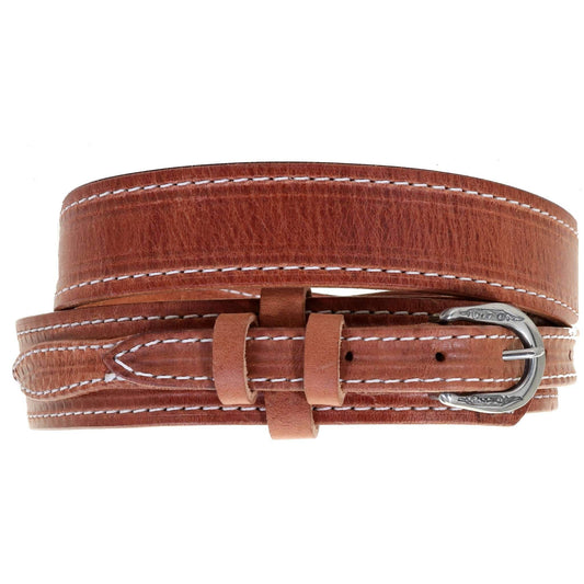 1 1/2" HARNESS LEATHER STITCHED RANGER BELT