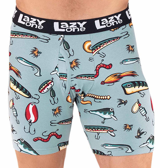 MEN'S "FISHING LURES" BOXER BRIEFS