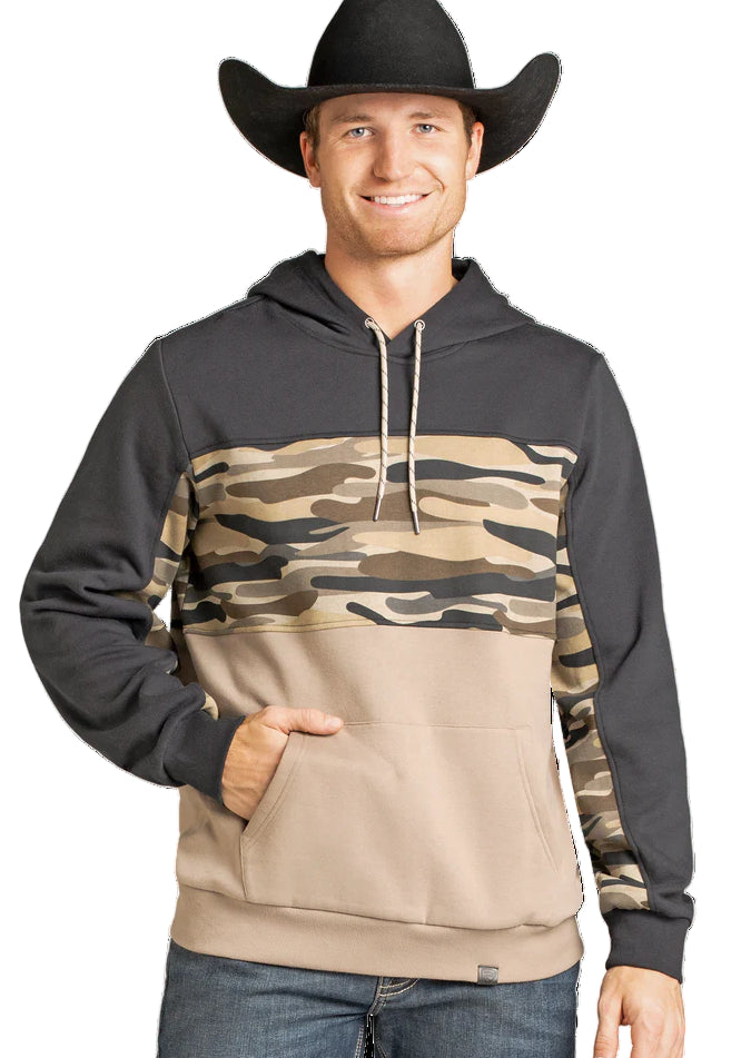 MEN'S ROCK AND ROLL CAMO BLOCK HOODIE