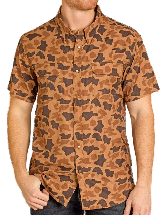 ROCK AND ROLL MEN'S TEK WESTERN SHIRT - CAMO