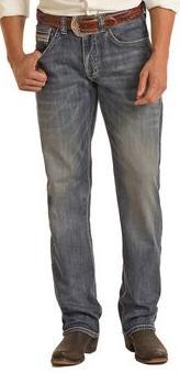 ROCK & ROLL MEN'S RELAXED DOUBLE BARREL STACKABLE BOOTCUT JEANS