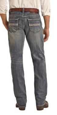 ROCK & ROLL MEN'S RELAXED DOUBLE BARREL STACKABLE BOOTCUT JEANS