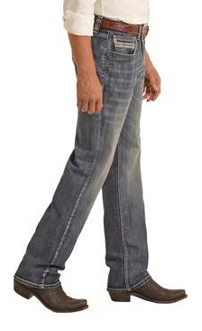 ROCK & ROLL MEN'S RELAXED DOUBLE BARREL STACKABLE BOOTCUT JEANS