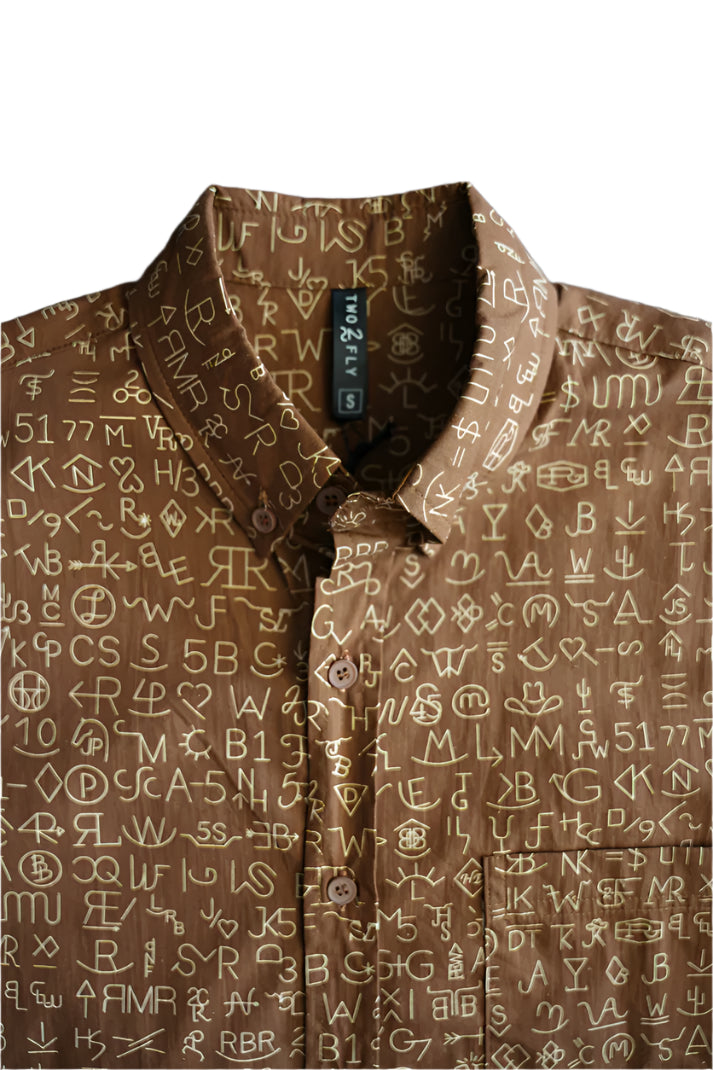 "BRAND YUR CATTLE" MEN'S SHORT SLEEVE SHIRT
