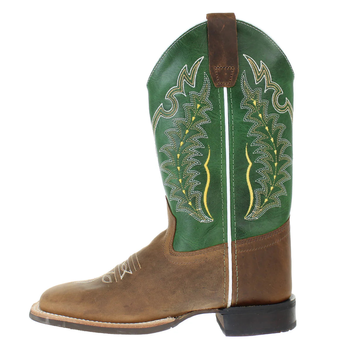 OLD WEST BOY'S TODDLER AND YOUTH GREEN TOP BOOTS