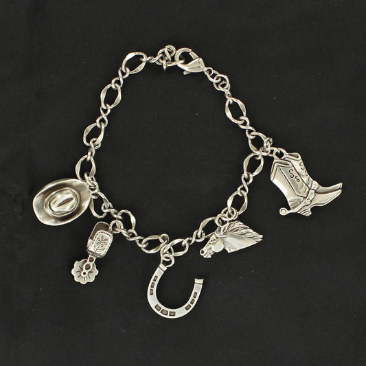 BLAZIN ROXX ANTIQUE FINISH CHARM BRACELET