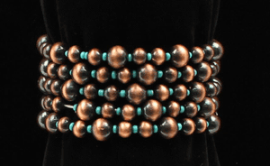 BLAZIN ROXX 5 PIECE COPPER NAVAJO PEARL BRACELET