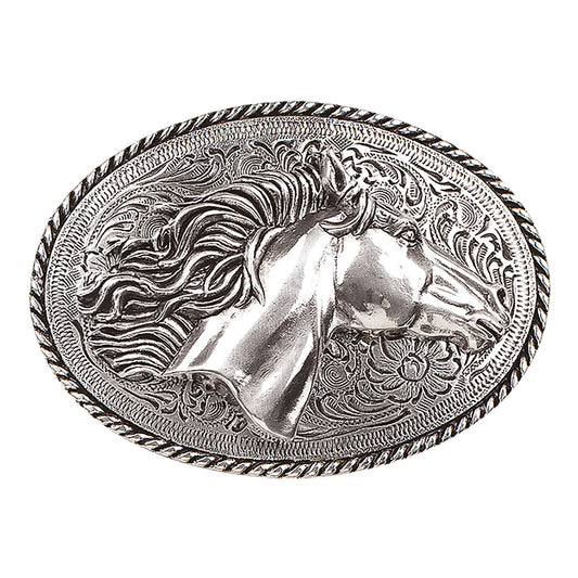 BLAZIN ROXX OVAL HORSEHEAD BUCKLE