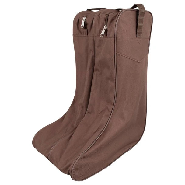 WESTERN TWIN ZIPPER BOOT BAG in BROWN or TAN