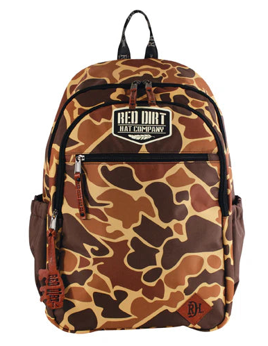 RED DIRT HAT CO. CAMO PRINT BACKPACK