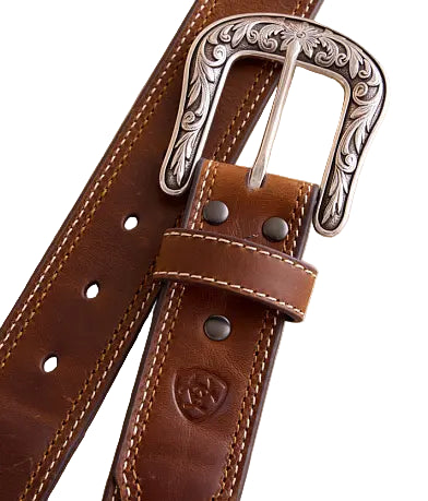 ARIAT CASANOVA WESTERN BOOT STITCH LADIES BELT - BROWN