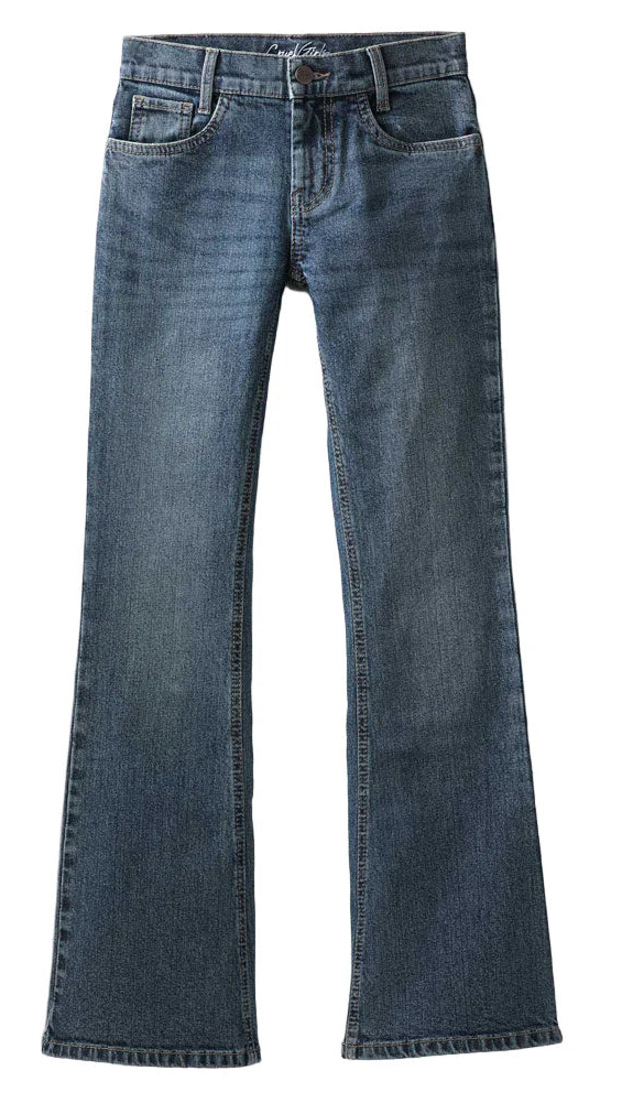 GIRL'S CRUEL GIRL LUCY SLIM MEDIUM STONEWASH BOOT CUT JEANS