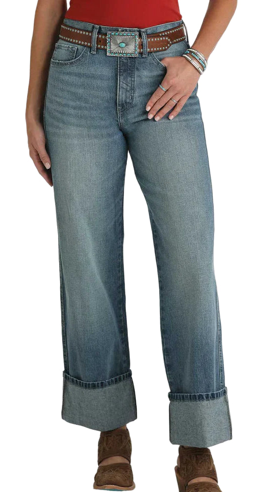 CRUEL GIRL WOMEN'S CASEY JEANS - MEDIUM STONEWASH