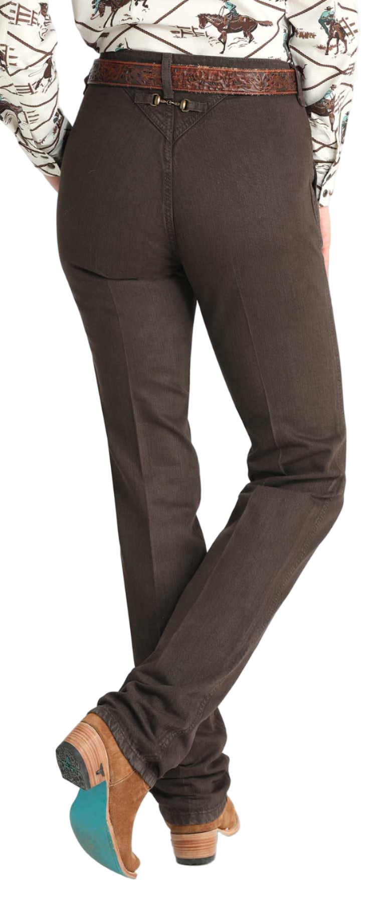 CRUEL GIRL WOMEN'S QUINN TAPERED BROWN JEANS